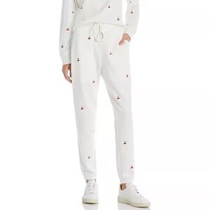 Rails White Cherry Embroidered Joggers